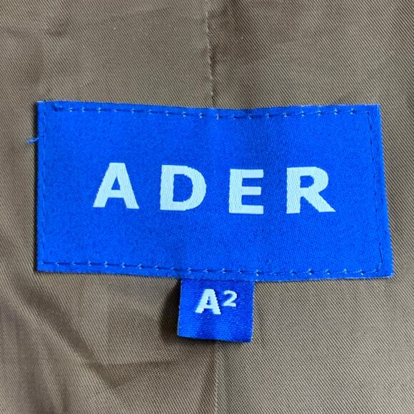 ADER ERROR Size M Brown Plaid Wool Blend One Pocket Cropped Jacket - Picture 6 of 9